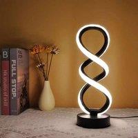 EONLION Black Modern LED Table Lamp Dimmable Bedside Desk