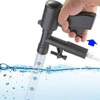 EONLION Aquarium Cleaner Kit Vacuum Pump Gravel Water Cleaning in Black | Size: 110 cm