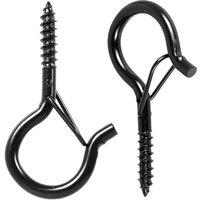 Kelvenix 50x Screw-in Hooks Q-Hanger Hooks Outdoor in Black | Size: 10000mm x 520mm
