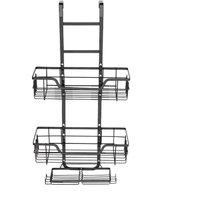 Kelvenix 3 Tier Over the Door Hanging Shower Caddy Storage in Black