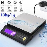 NESTLUNE 10KG Kitchen Scales Digital Electronic LCD Cooking in Black | Size: 100 cm x 15 cm