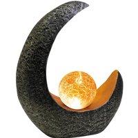 NESTLUNE Solar Powered Resin Garden Ornament, No wires in Black | Size: 100 cm x 15 cm