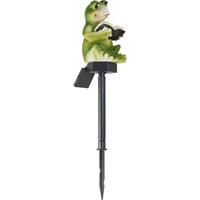NESTLUNE LED Solar Frog Garden Stake Light Waterproof in Green | Size: 100 cm x 15 cm
