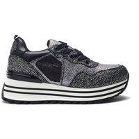b.soleful Women's 'Graye' Textile Chunky Trainers in Black | Size: 6