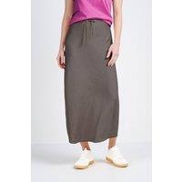 Kettlewell Women's Bias Cut Linen Blend Skirt in Dark Grey | Size: 14