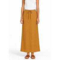 Kettlewell Women's Bias Cut Linen Blend Skirt in Gold | Size: 16