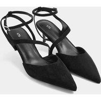 Long Tall Sally Women's Asymmetric Kitten Heels In Standard Fit in Black | Size: 10