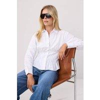 WOVCOR Women's Long Sleeve Fitted Ribbed Shirt in White | Size: 6