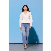 WOVCOR Women's Fitted Long Sleeve Shirt in White | Size: 6