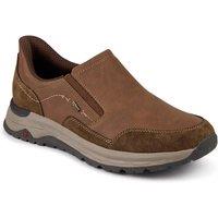 Pavers Men's Relife Wide Fit Elasticated Slip-On Shoes in Brown | Size: 9