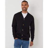 threadbare Men's Knitted Cardigan in Black | Size: Small