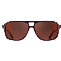 BMW Men's Aviator Burgundy Brown Mirror BW0039