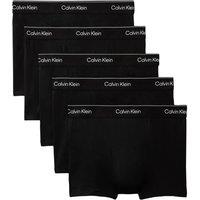 Calvin Klein Men's Trunk 5 Pack Black/ Tonal Waistband in Black | Size: 2XL