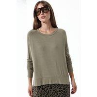 Busem Women's Viscose Blend Sweater in Khaki | Size: Large