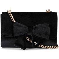 Miss KG Women's 'Aura Bow Clutch' Velvet Bag in Black