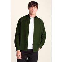 TOG24 Men's 'Barry' Long Sleeved Cotton Oxford Shirt in Dark Green | Size: Large