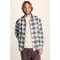 TOG24 Men's 'Bryson' Brushed Flannel Check Shirt in Blue | Size: Medium