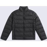 Animal Men's Lightweight Water Resistant Packable Warm Hooded Puffer Down Jacket in Jet Black | Size: XS