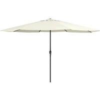 Berkfield Home Outdoor Parasol with Metal Pole 400 cm Sand White