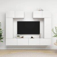 Berkfield Home 6 Piece TV Cabinet Set White Engineered Wood