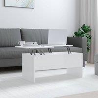Berkfield Home Coffee Table High Gloss White 102x50.5x46.5 cm Engineered Wood