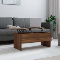 Berkfield Home Coffee Table Brown Oak 102x50.5x46.5 cm Engineered Wood