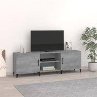 Berkfield Home TV Cabinet Grey Sonoma 150x30x50 cm Engineered Wood | Size: 150 x 30 x 50 cm