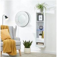 GFW Galicia Tall Shelf Unit with LED in White