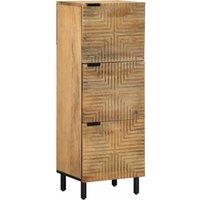 Berkfield Home Highboard Brown 40x33x110 cm Solid Wood Mango | Size: 40 x 33 x 110 cm