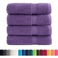 Berkfield Home Premium Bath Towels SOLUND 4 pcs 100x150 cm 600 gsm in Purple