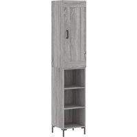 Berkfield Home Highboard Grey Sonoma 34.5x34x180 cm Engineered Wood