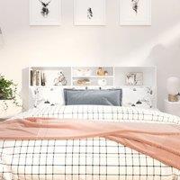 Berkfield Home Headboard Cabinet White 180x19x103.5 cm