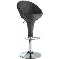 netfurniture Blazone Black Rattan Style Modern Kitchen Bar Stool Height Adjustable