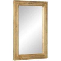 Berkfield Home Bathroom Mirror Brown 50x70x3 cm Solid Wood Mango | Size: 50 x 70 x 3 cm