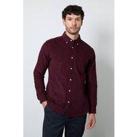 Maine Men's Plum Corduroy Long Sleeve Shirt | Size: Small