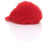 AJVANI Women's Slip On Mule Fluffy Indoor Slippers in Red | Size: Small