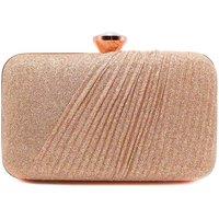 Kitise Women's Large Diamanti Clasp Half Pleated Clutch Evening Bag in Rose Gold