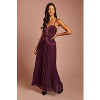 Coast Women's Petite Strappy Crepe Maxi Dress in Fig | Size: 8
