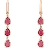 Latelita Women's Sardinia Triple Teardrop Earrings Rosegold Pink Tourmaline