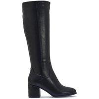 Truffle Collection Women's Block Heel Casual Knee High Boots Zip Pointed Toe Shoes in Black | Size: 5