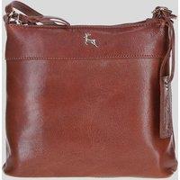 Ashwood Leather Women's 'Ava' Stylish Real Leather Crossbody Bag in Light Brown