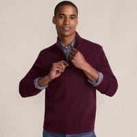 Lands' End Men's Quarter Zip Cashmere Jumper in Burgundy | Size: Medium
