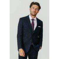 Dobell Men's Navy Donegal Tweed Jacket | Size: 52L