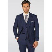 Paul Andrew Men's Mark - 3 Piece Tweed Check Suit in Navy | Size: 52R
