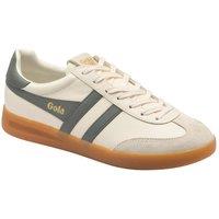 Gola Classics Men's Cyclone Leather' Lace-Up Trainers in Off-White | Size: 10