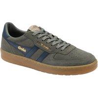 Gola Classics Men's 'Hawk Suede 86' Lace-Up Trainers in Dark Green | Size: 8
