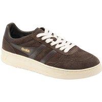 Gola Classics Men's 'Union Suede' Lace-Up Trainers in Dark Brown | Size: 7