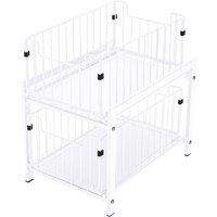 Garden Sanctuary 2-Tier Under Sink Sliding Drawer Organizer in White