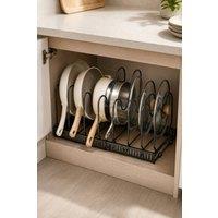 Garden Sanctuary Expandable Pots & Pans Organiser with 7 Dividers in Black