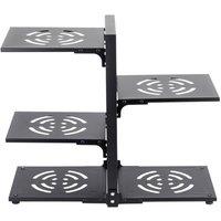 Garden Sanctuary 5-Tier Adjustable Kitchen Pot Rack Organizer in Black